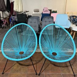  🔥Set of 2🔥Outdoor Hammock Weave Chair with Steel Frame (Light Blue)💰150$  Decatur Location  2272 Lawrenceville Hwy Decatur, Georgia 30033  BUSINES