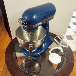 KitchenAid KSM103 Reef Blue *RARE COLOR* (1993) Ultra Power Tilt Head Stand Mixer Bundle