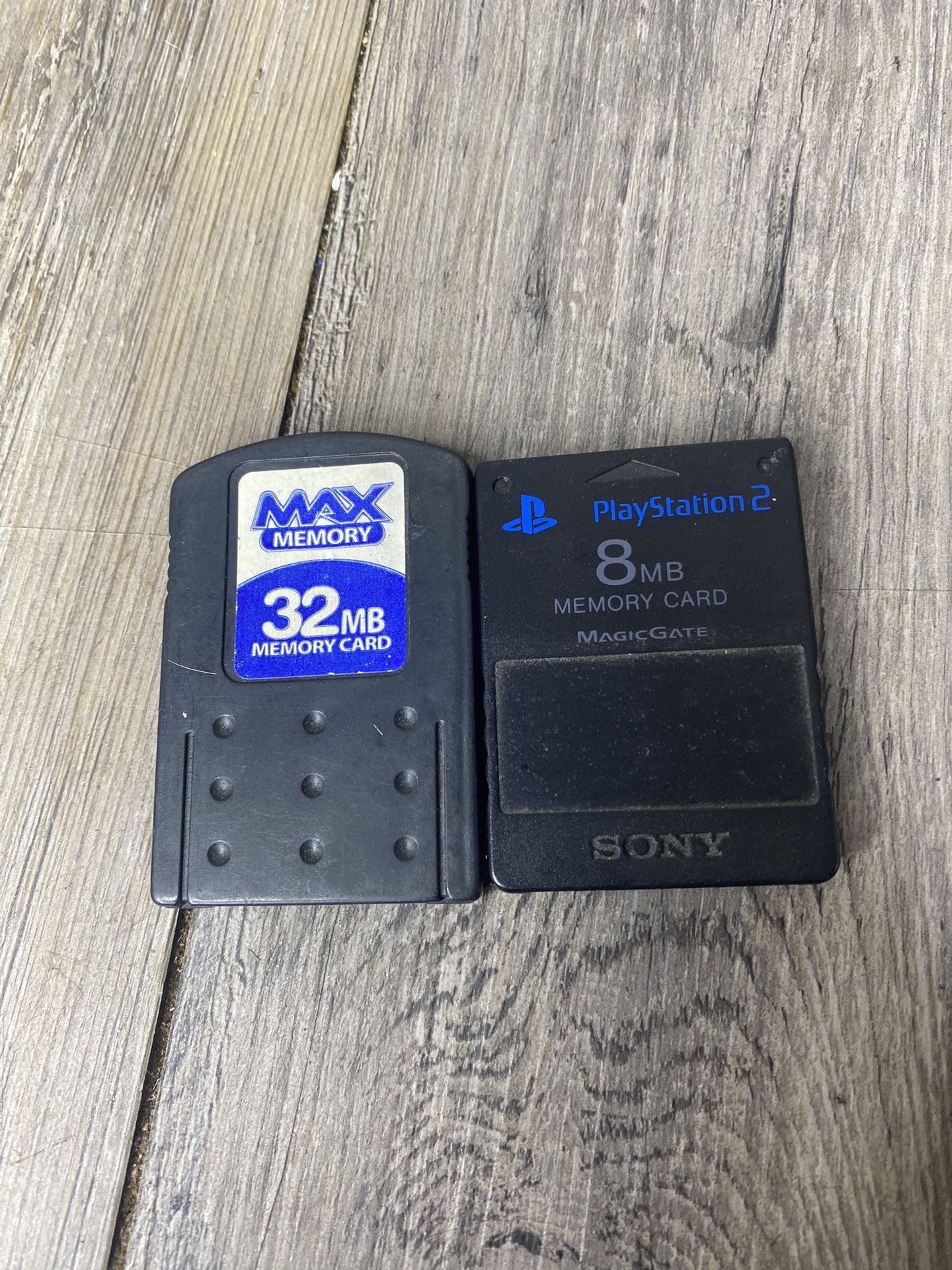 PS2 Max Memory Card 32MB & OEM 8MB Genuine Playstation SCPH-10020 Magicgate