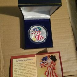 1 oz Painted American Silver Eagle Coin