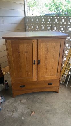 Solid wood entertainment cabinet
