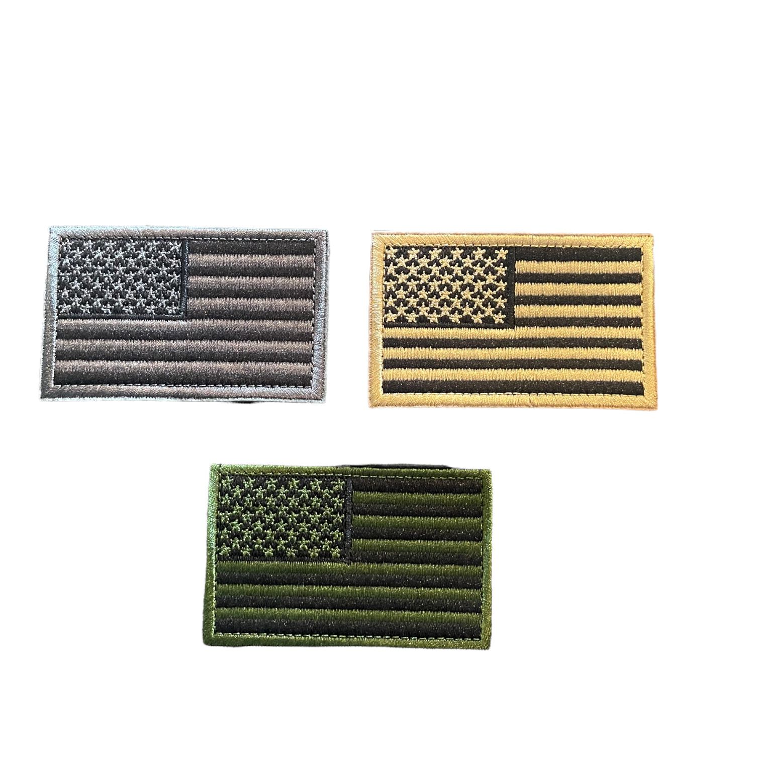 🔥3 Pieces Tactical USA Flag Patch - Embroidered US United States of America Hook & Loop Patch 🔥