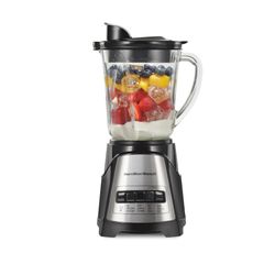 Hamilton Beach Power Elite Wave Action Blender For Smoothies, 40 Oz Glass Jar, 12 Functions Including Puree, Crush Ice, 700 Watts - Black (58148A