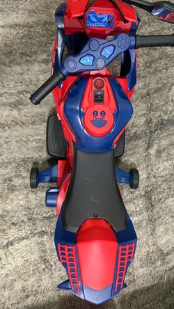 Spider-Man Electric Ride-On Motorcycle – Red & Blue