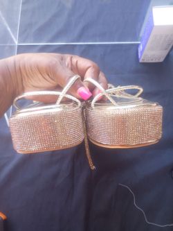 Gold sandals size 9