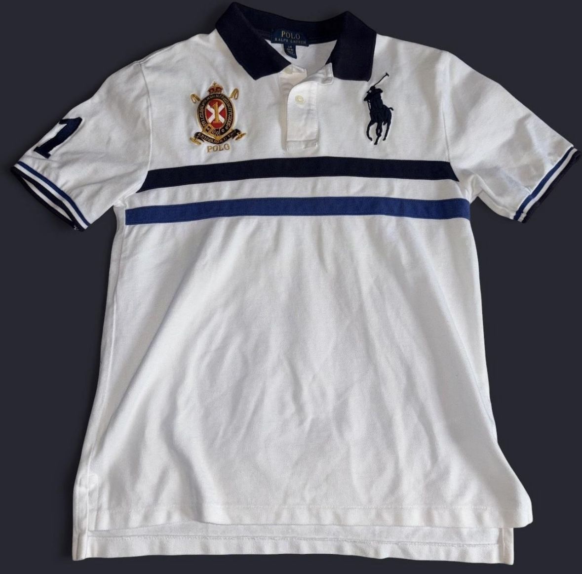 Polo Ralph Lauren Pig Pony #1  Blue & Dark Blue Youth Large