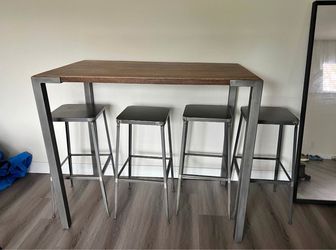 CB2 Stilt 42” High Rectangular Counter Dining Table