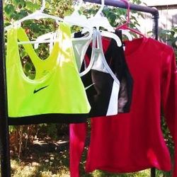 Nike Sports Bras and Nike Pro Fleece Lined Shirt Size S Clothes Lot