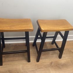 Pair Of Wooden Stools