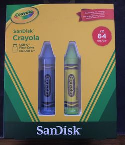 SanDisk Crayola 64GB USB-C Flash Drive 2-Pack