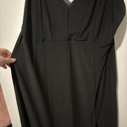 Plus Size Black Long Dress