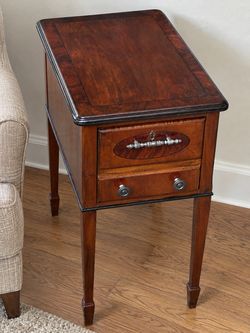Hekman Narrow Accent Table – Rich Wood Finish & Classic Details – $145