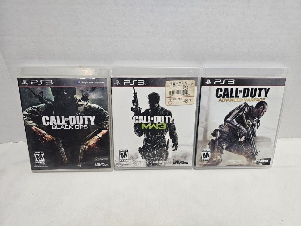 Lot of 3 Sony PS3 Call of Duty Games (PlayStation 3) COD Bundle
Tested and Working