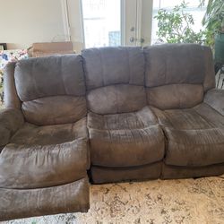 Gray Ashley Reclining Sofa And Loveseat