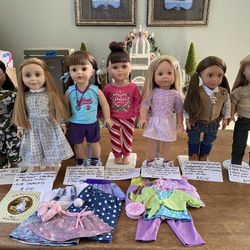 7 18” Dolls- VGUC & Different Prices $15-$5. Sold Separately. 