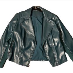 Leather jacket women’s jingle Bell rock Pocket Faux 