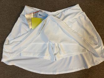 Fila Woman’s Tennis Golf Skort White Skirt Longer Length Sport Athletic 