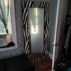 7" Tall Zebra Stripes Mirror.  I'm Moving And Need Gone .