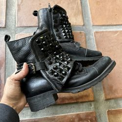 Aldo Studded Combat Boots Size 8
