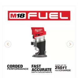 Milwaukee M18 Fuel Router. $200 Tool Only. $280 With Battery And Charger Combo. New 