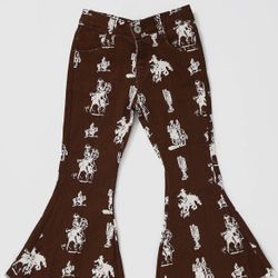 Girls Western Flare Jeans