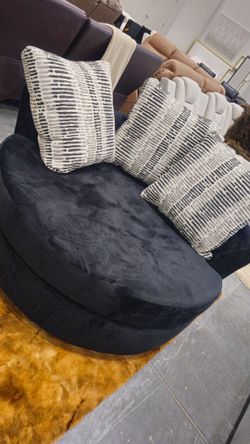 Large Round Swivel Accent Chair New