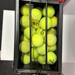 More De 30 Tenis Balls Used With A Basket