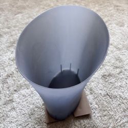 Sterlite Trash Can - Classy And Elegant! Waste Paper Basket 3.3 Gallon Gray Sturdy Strong