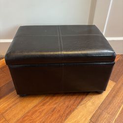 Faux Leather Storage Box In Nice Condition 