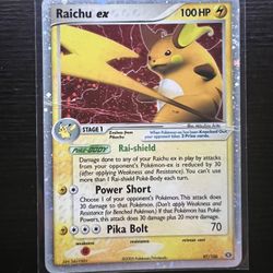 Raichu Ex (Damaged) Pokemon Card
