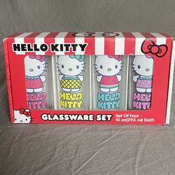 Hello Kitty Glassware Set