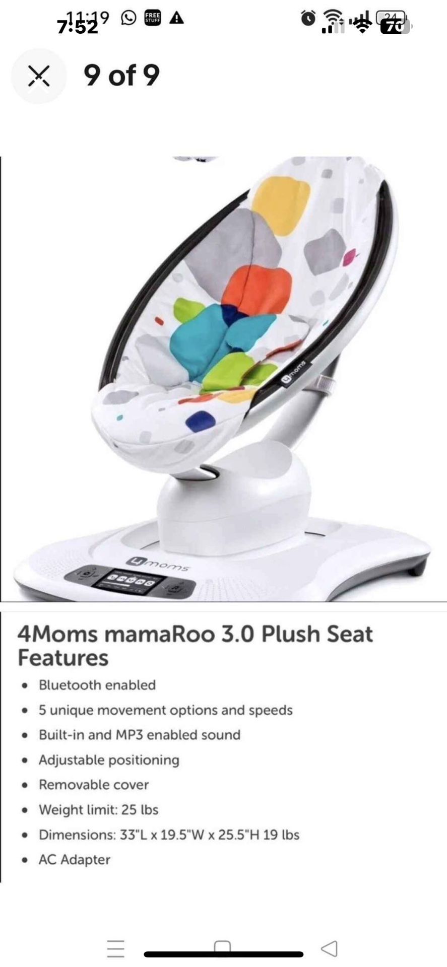 4 Moms Baby Swing for Sale in Richmond, TX - OfferUp