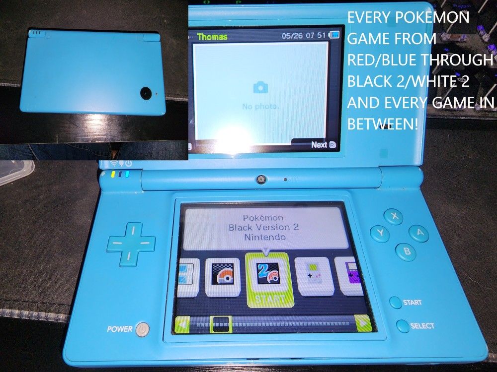 Blue Nintendo DSi - EVERY POKEMON GAME INCLUDED