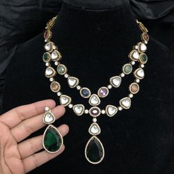Mangatrai Masonite Choker Premium Quality Indian Mala Double Layer Necklace Jewelry Indian Pakistani Pearl Necklace 