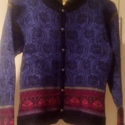 Dale Of Norway Sweater Cardigan Blue Like New
