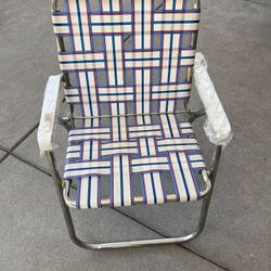 Retro Aluminum Webbed Lawn Chair – Excellent Condition! 🇺🇸