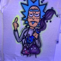 Custom Rick And Morty Shirt With Converses