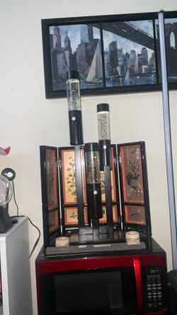 3 tier heated sparkle lamp