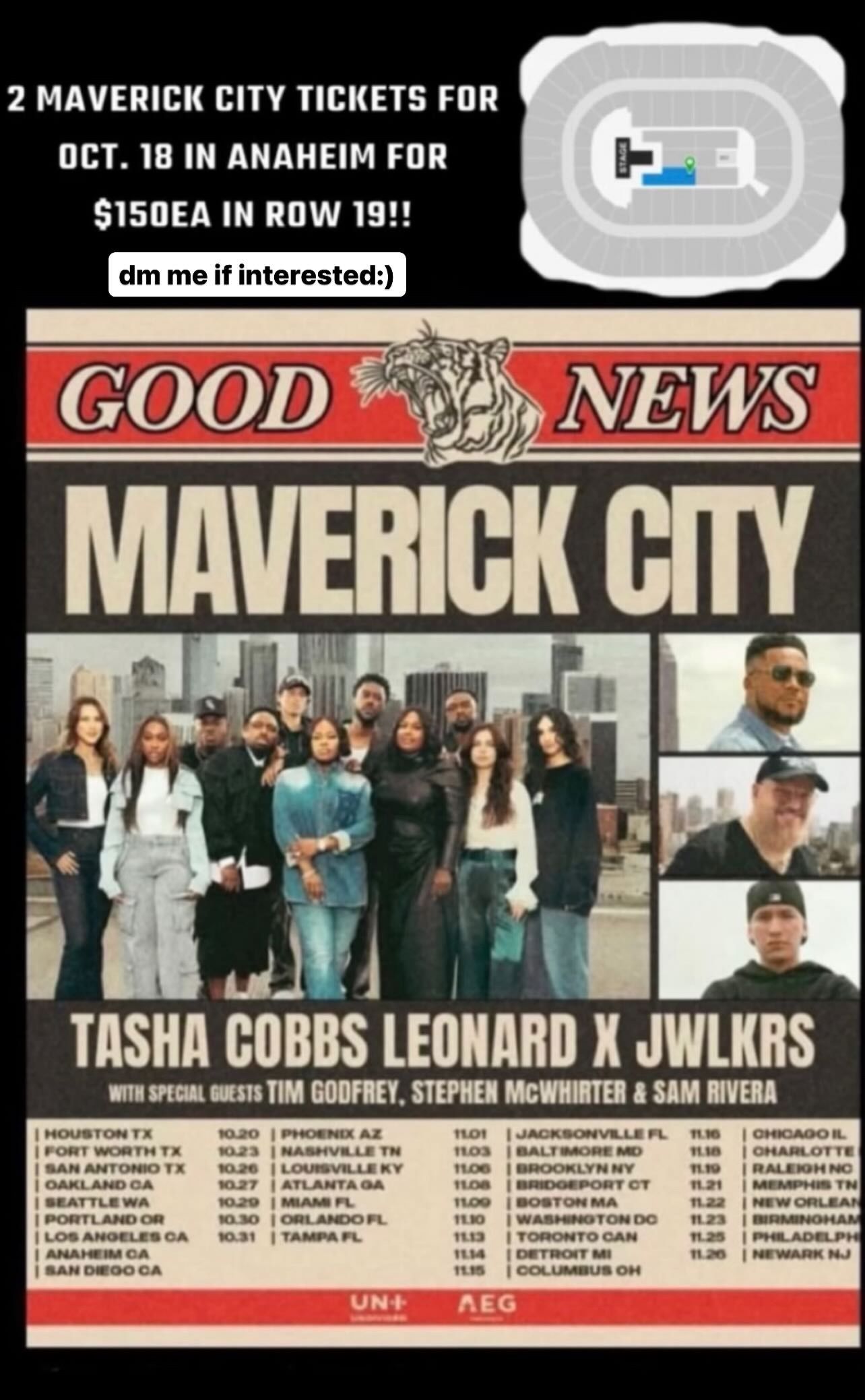 2 Maverick City Concert Tickets