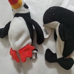 Waves Beanie Baby by Ty Whale Black and White December 8, 1996

And Puffer 1997