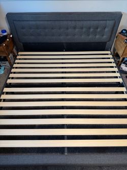 King size bed frame with headboard