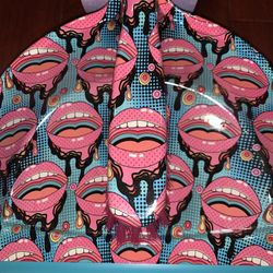 Dustpan And Brush Set With Hot Lips Design , Brand New