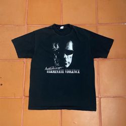 Terminator terminate violence movie promo tee size large has some fading to it