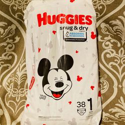 NEW✨ HUGGIES SNUG & DRY✨ Diapers Size 1-38 Count 