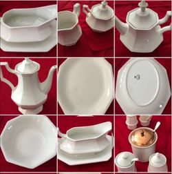 "Heritage White" Serving Pieces - Johnson Brothers  -  Made in England