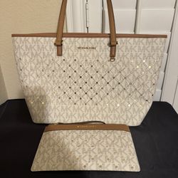 Michael Kors Tote And Wallet Set