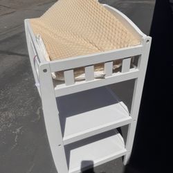 Free Delta Children Infant Changing Table with Pad, White