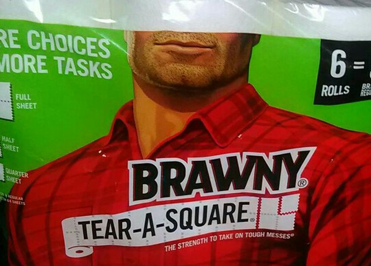 Brawny paper towels tear a square 6=9