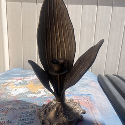 Vintage metal candle holder