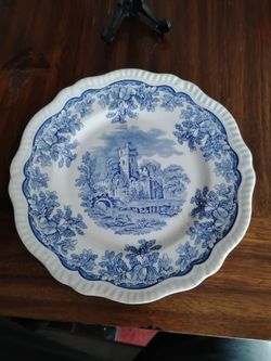 Vintage Spode Blue Room Regency Collection Ruins dinner plate